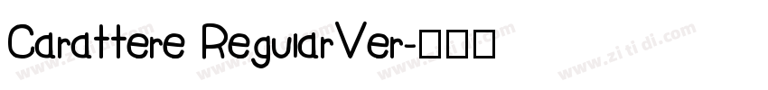 Carattere RegularVer字体转换